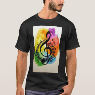 T-shirts simples de musique imprimés