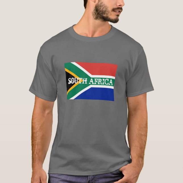 T-shirts sud-africains de drapeau (Devant)