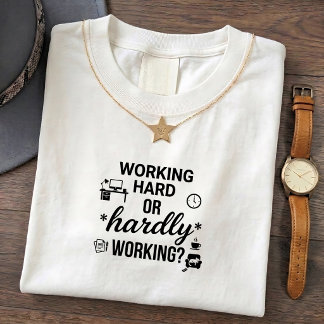 T-shirts 'Travailler à peine' drôle humour de bure