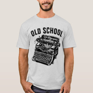 T-shirts VINTAGE de machine à écrire de l'ancienne