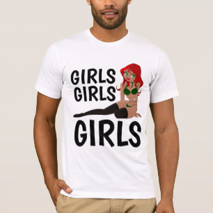 T-shirts vintage pour hommes, FILLES FILLES FILLES