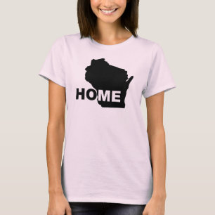 T-shirts Wisconsin Maison Loin de l'État