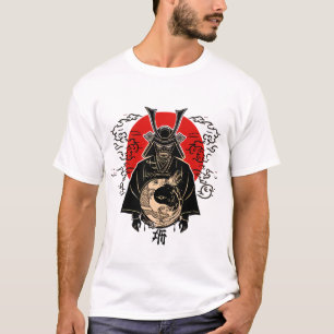 T-ShirtSamurai and Rising Sun – Japanese Art Illus T-Shirt