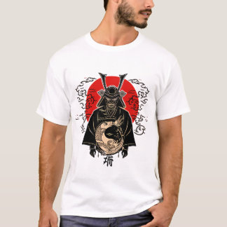 T-ShirtSamurai and Rising Sun – Japanese Art Illus T-Shirt