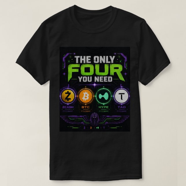 T-ShirtThe Only Four You Need – Crypto Future Edit T-Shirt (Design Front)
