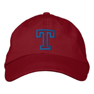 "T" Small Athletic Letter Embroidered Hat