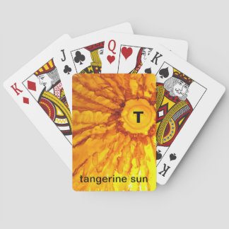 T - Tangerine Sun alphabet art playing cards