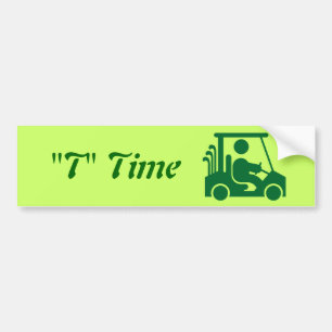 "T" Time Golf Bumper Sticker