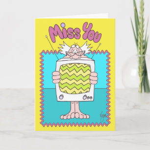 T.V. STATIC Miss You card