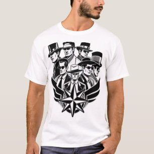 T-Vintage Mafia Brotherhood – Classic Noir Gang Il T-Shirt