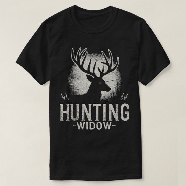 TA114 Funny Deer Hunting Widow Long Sleeve T-Shirt (Design Front)
