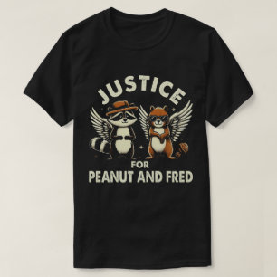 TA41-Justice For Peanut & Fred Squirrel Raccoon T-Shirt