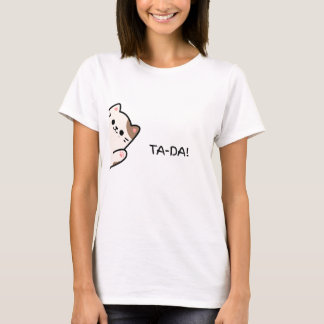 Ta-Da! Cute Funny Cat Graphic T-Shirt Design
