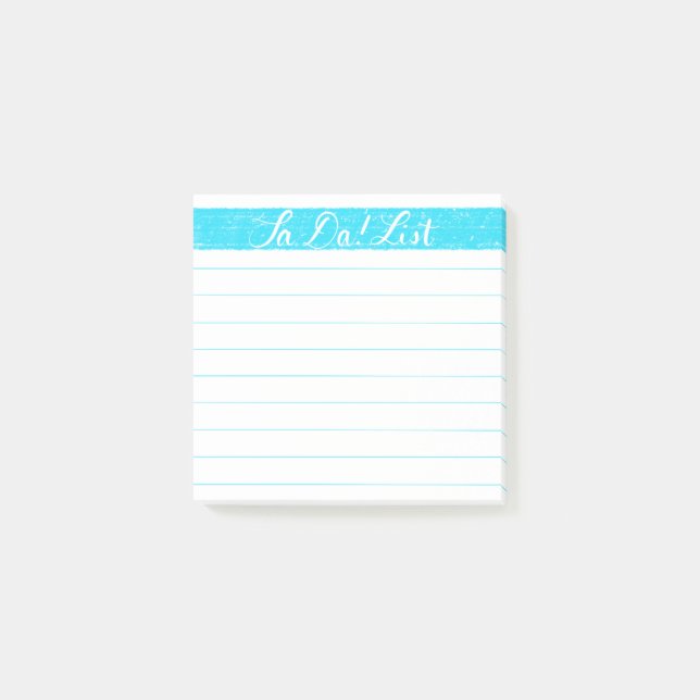 Ta-Da! List/Checklist Post-it Notes, Handlettered Post-it Notes (Front)
