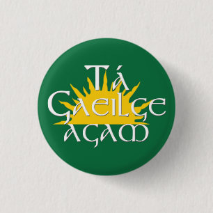 Ta Gaeilge Agam 1 Inch Round Button