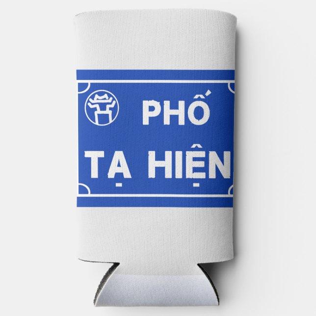 ta Hien hanoi beer street  Seltzer Can Cooler (Front)