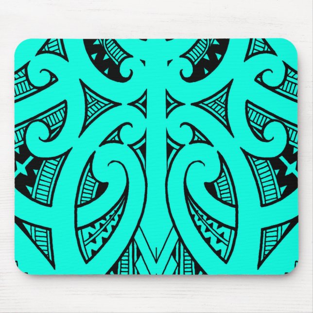 Ta Moko traditional Maori tattoo design koru shape Mouse Pad (Front)