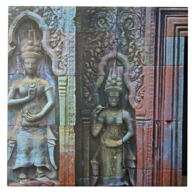 Ta Prohm Temple, Siem Reap Province, Cambodia Tile (Front)