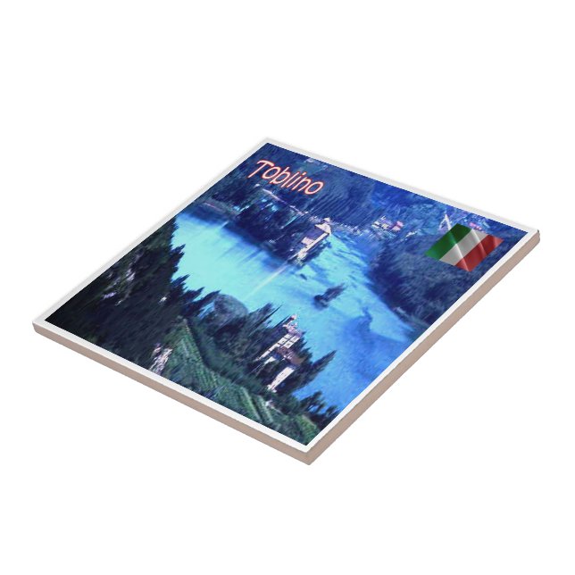 TAA020 TOBLINO Lake & Castle, Italy, Tile (Side)