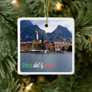 TAA025 RIVA DEL GARDA, panorama, Ceramic Ornament