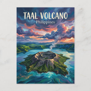 Taal Volcano Philippines Postcard