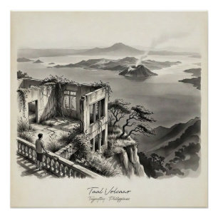 Taal Volcano Tagaytay Philippines Landscape Poster