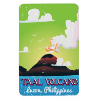 Taal Volcano Volcano Philipp vintage travel poster