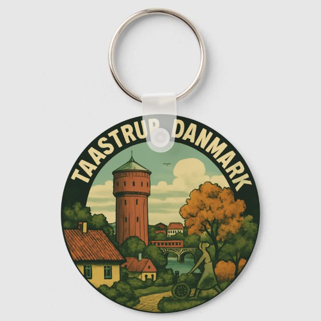 Taastrup Denmark Tower Keychain (Front)