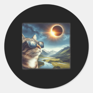 Tab 2024 Total Solar Eclipse 1  Classic Round Sticker