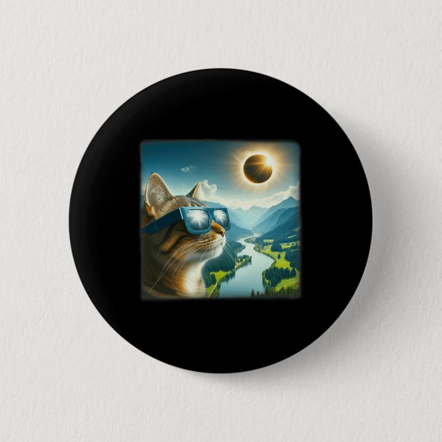 Tab 2024 Total Solar Eclipse  2 Inch Round Button (Front)