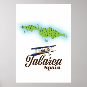 Tabarca Spain Beautiful map Poster