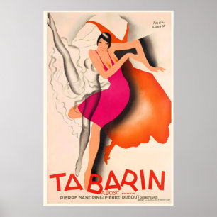 Tabarin Nightclub Paris France Vintage Advertising Poster