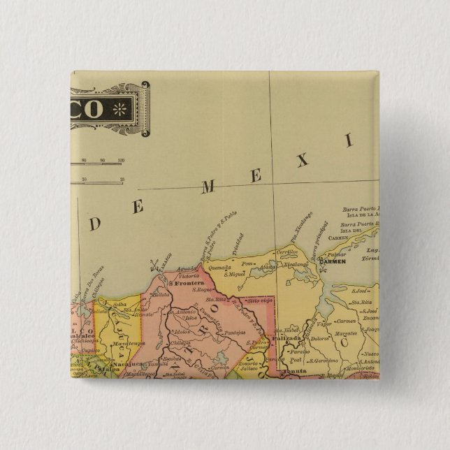 Tabasco 2 Inch Square Button (Front)