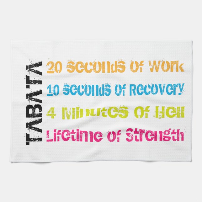 Tabata Workout Kitchen Towel (Horizontal)