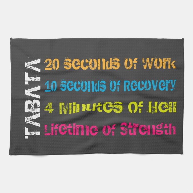 Tabata Workout Kitchen Towel (Horizontal)