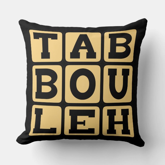 Tabbouleh, Levantine Vegetarian Dish Throw Pillow (Front)