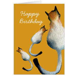 Tabby black and brown cat illustration