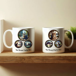 Tabby Cat 6-Image Coffee Mug Design