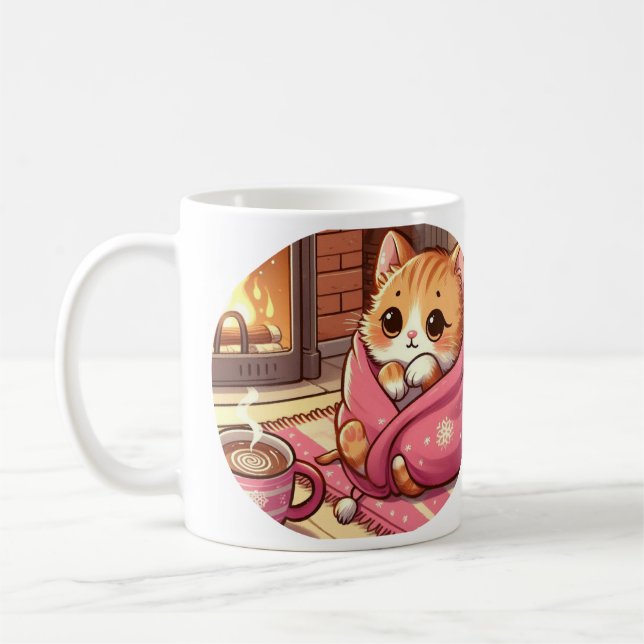 Tabby Cat À La Foyère Poème Mug (Gauche)