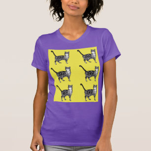 Tabby Cat cats cute striped pets T-Shirt