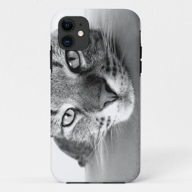 Tabby cat closeup iphone case (Back)