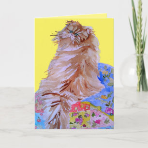 Tabby Cat Cute Cats Quit Watercolor Carte Annivers