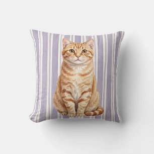 Tabby Cat Decorative Pillow