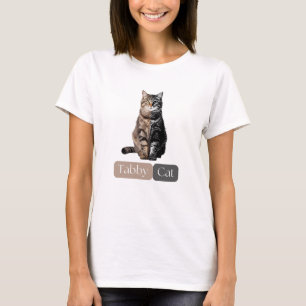 Tabby cat Embrassez l'allure du T-shirt rayé