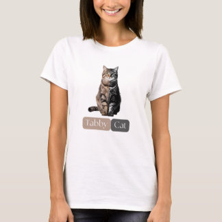 Tabby cat Embrassez l'allure du T-shirt rayé