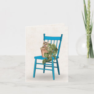 Tabby Cat en Plante pointillé