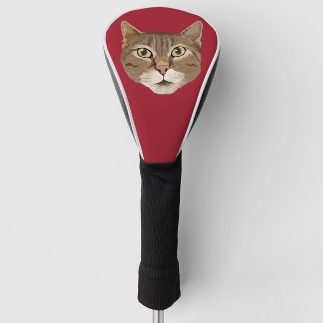 Tabby Cat Golf Head Cover (Front)