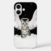 Tabby Cat Guardian Angel with Wings