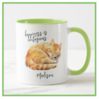 Tabby Cat Happiness is Contagious Personalized