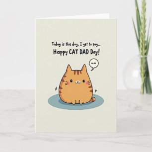 Tabby Cat Happy Cat Dad Day Card